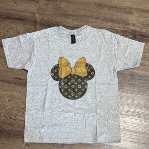 Kids Minnie Mouse T-Shirt with Gold and Black Design